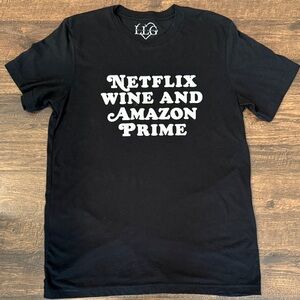 LLG Black Graphic Tee with Fun Print medium